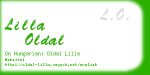 lilla oldal business card